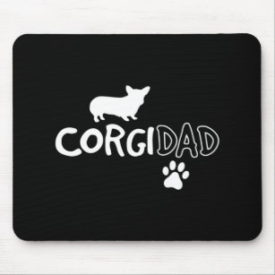 Mens Corgi Dad Fun Cute Dog Pet Owner Adopt Rescue Mouse Mat