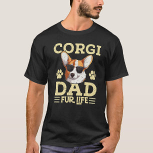 Mens Corgi Dad Fur Life Corgi Dog Father's Day T-Shirt