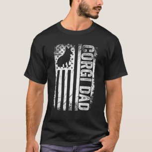 Mens Corgi Dad Pembroke Welsh Corgi American Us Fl T-Shirt