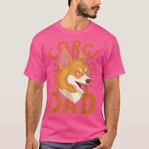 Mens Corgi Dad Pet Animal Dog Lover Daddy Dog Owne T-Shirt