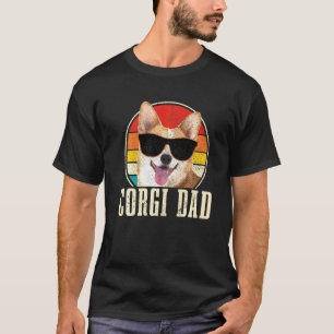 Mens Corgi Dad Vintage Sunglasses Corgi Dog Owner T-Shirt