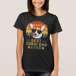 Mens Corgi Dog Vintage Best Corgi Dad Father's Day T-Shirt