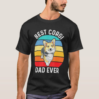 Mens Corgi For Corgi Dog Dad Pembroke Welsh Corgi T-Shirt