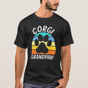 Mens Corgi Grandpa Welsh Pembroke Corgi Grandpaw T-Shirt