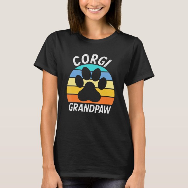 Mens Corgi Grandpa Welsh Pembroke Corgi Grandpaw T-Shirt (Front)