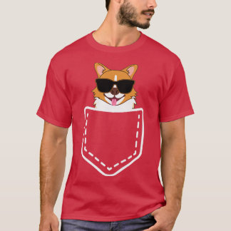 Mens Corgi In Pocket Best Corgi Dad Ever Gift For  T-Shirt
