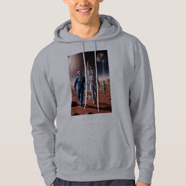 Men's Cosmic Mars Exploration Hoodie – Astronauts (Front)