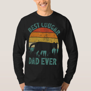 Mens Cougar Vintage Best Cougar Dad Ever Father's T-Shirt