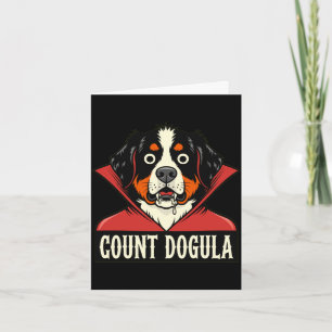 Mens count dogula funny dog themed party halloween card