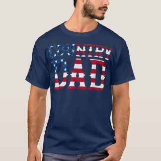 Mens Country Music Dad Vintage American Flag1737 T-Shirt