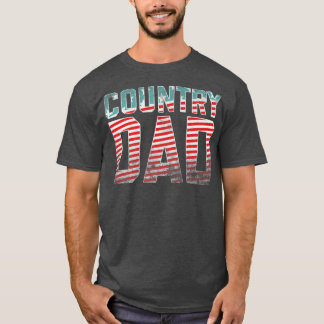 Mens Country Music Dad Vintage American Flag1748 T-Shirt