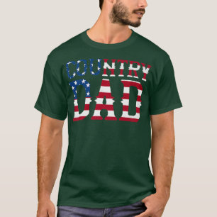Mens Country Music Dad Vintage American Flag 1745 T-Shirt