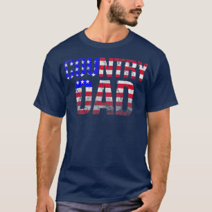 Mens Country Music Dad Vintage American Flag T-Shirt
