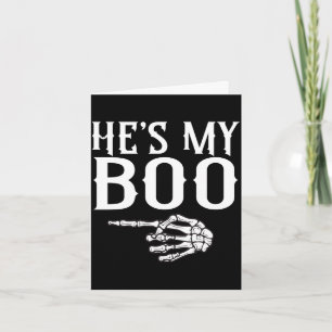 Mens couples boo skeleton matching couple card