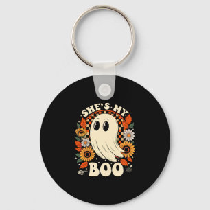 Mens couples boo skeleton matching couple key ring