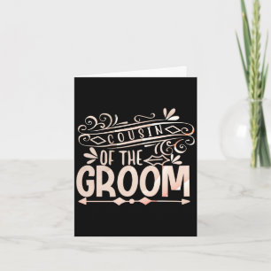 Mens cousin of the groom shirt wedding couples card