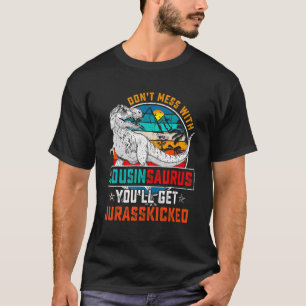Mens  Cousinsaurus Dinosaur Rex Vintage Father's D T-Shirt