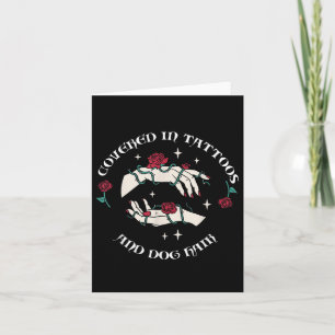 Mens Covered In Tattoos And Dog Hair Tattoo Aesthe Card