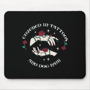 Mens Covered In Tattoos And Dog Hair Tattoo Aesthe Mouse Mat