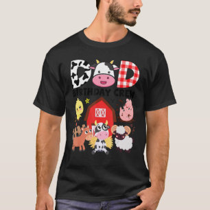 Mens Cow Dad Birthday Crew Farm Theme Animals Birt T-Shirt
