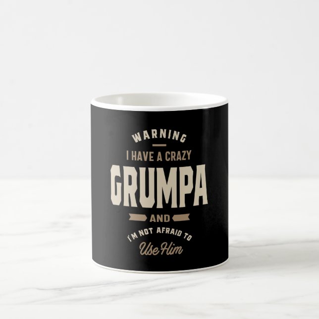 Mens Crazy Grumpa Grandpa Gift Coffee Mug (Center)