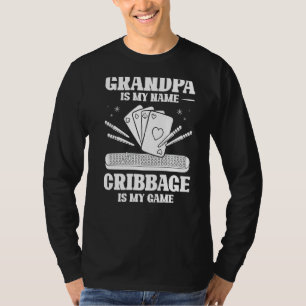 Mens Cribbage Board Player Card Game Rules Crib Pl T-Shirt