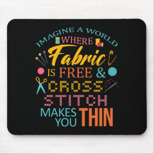 Mens Cross Funny Needle Pattern Cross Needlepoint Mouse Mat