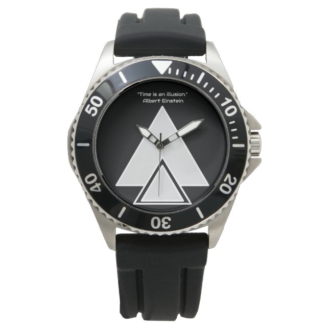 Men's Crown Protector Black Rubber Strap Watch  (Front)