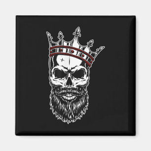 Mens Crown Skull Fashion Tattoo  Magnet