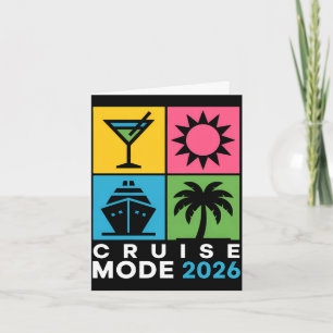 Mens cruise mode 2026 summer vacation holiday trip card