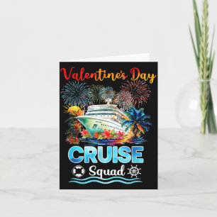 Mens Cruise Squad Valentine's Day Vacation Travel  Card