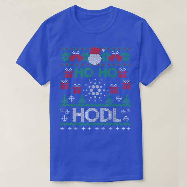 Mens Cryptocurrency Ho ho Hodl Cardano Ugly Christ T-Shirt (Design Front)
