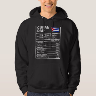 Mens Cuban Dad Nutrition Facts Father's Day Nation Hoodie