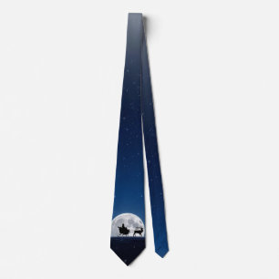 Men's Custom Christmas Necktie - Getting Ready