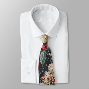 Men's Custom Christmas Necktie - On The Tree