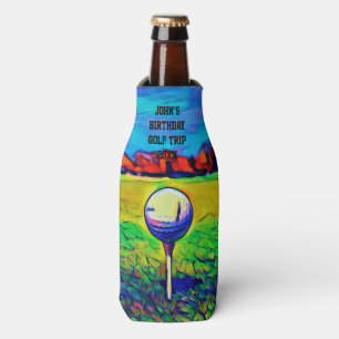 Men's Custom Golfing Birthday Favours Golf Trip Bottle Cooler