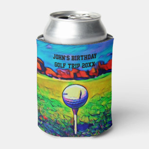 Men's Custom Golfing Birthday Favours Golf Trip Can Cooler