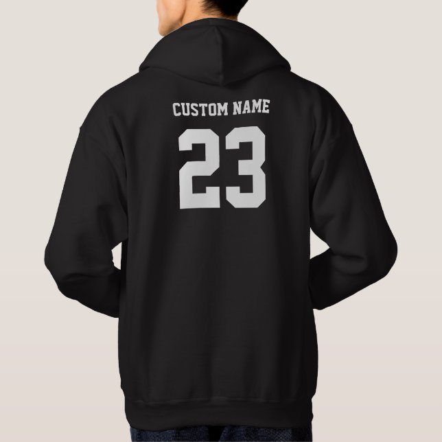 Mens Custom Name Red Class of 2021 Senior Hoodie (Back)