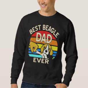 Mens Cute Best Beagle Dad Ever Retro Vintage Sweatshirt