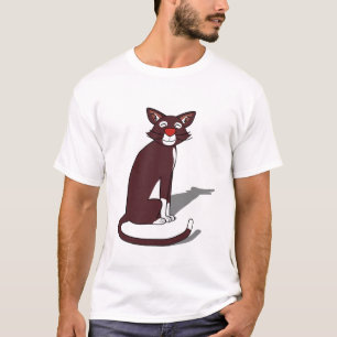 Men's Cute Brown Cat Graphic T-Shirt Original Ca