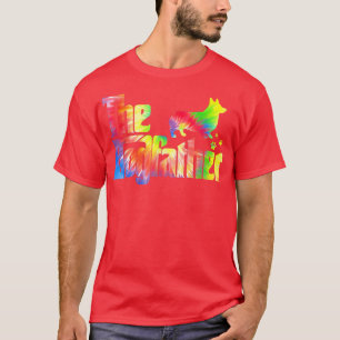 Mens Cute Corgi Dogfather Tie Dye Fathers Day T-Shirt