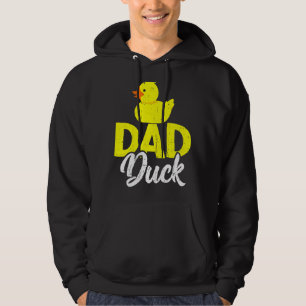 Mens Cute Duckling Duckies   Dad Duck Father's Day Hoodie