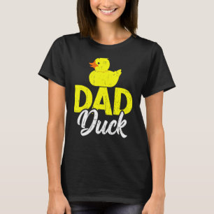 Mens Cute Duckling Duckies Dad Duck Father's Day T-Shirt