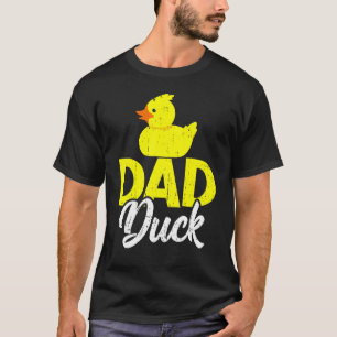 Mens Cute Duckling Duckies   Dad Duck Father's Day T-Shirt