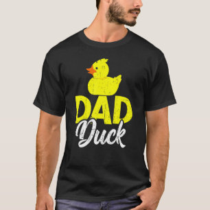 Mens Cute Duckling Duckies Dad Duck Father's Day T-Shirt