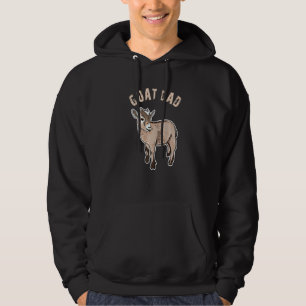 Mens Cute Goat Dad Illustration Owner Farmer Hoodie