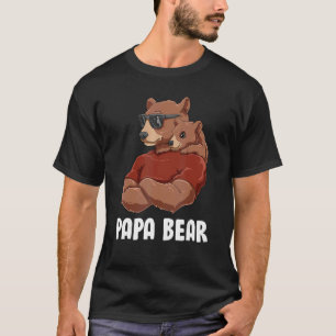 Mens Cute Papa Bear Father Kids Daughter Son Papa T-Shirt