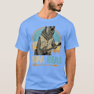 Mens Cute Papa Bear Vintage Father's Day Retro Dad T-Shirt