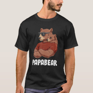 Mens Cute Papabear - Father Daughter Son Papa Bear T-Shirt