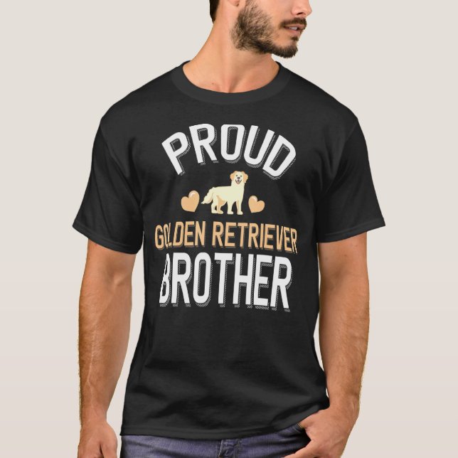 Mens Cute Proud Golden Retriever Brother T-Shirt (Front)